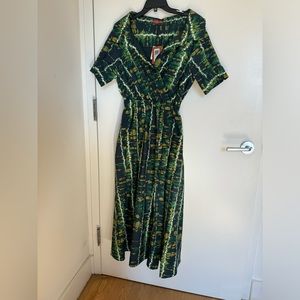 Altuzarra Lydia Abstract-Print Midi Dress - Size 42/L - New with Tags